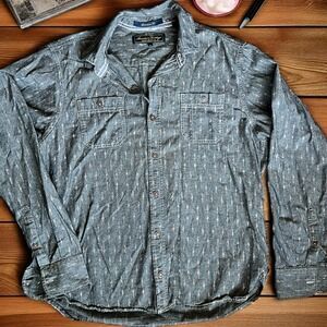 American Heritage Aztec Dawson & Brooks Cotton Button Down Mens S/M/L Shirt Ikat